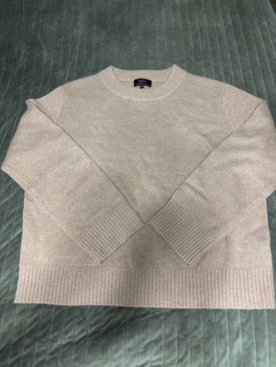 Quince Sweaters - Quince 100% Mongolian Cashmere Sweater M Oatmeal Beige Crewneck Soft Luxury Knit